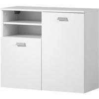 UNTERSCHRANK 80,4/70/32 cm   - Silberfarben/Weiß, KONVENTIONELL, Holzwerkstoff/Metall (80,4/70/32cm) - Stylife
