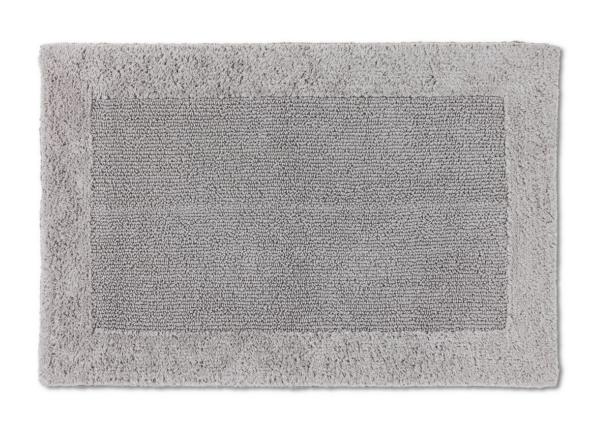 BADTEPPICH Bahamas Hellgrau 67/110 cm  - Hellgrau, Basics, Textil (67/110cm) - Schöner Wohnen