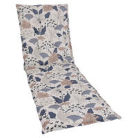 LIEGENAUFLAGE in Beige, Blau Floral  - Blau/Beige, Design, Textil (60/6/190cm)