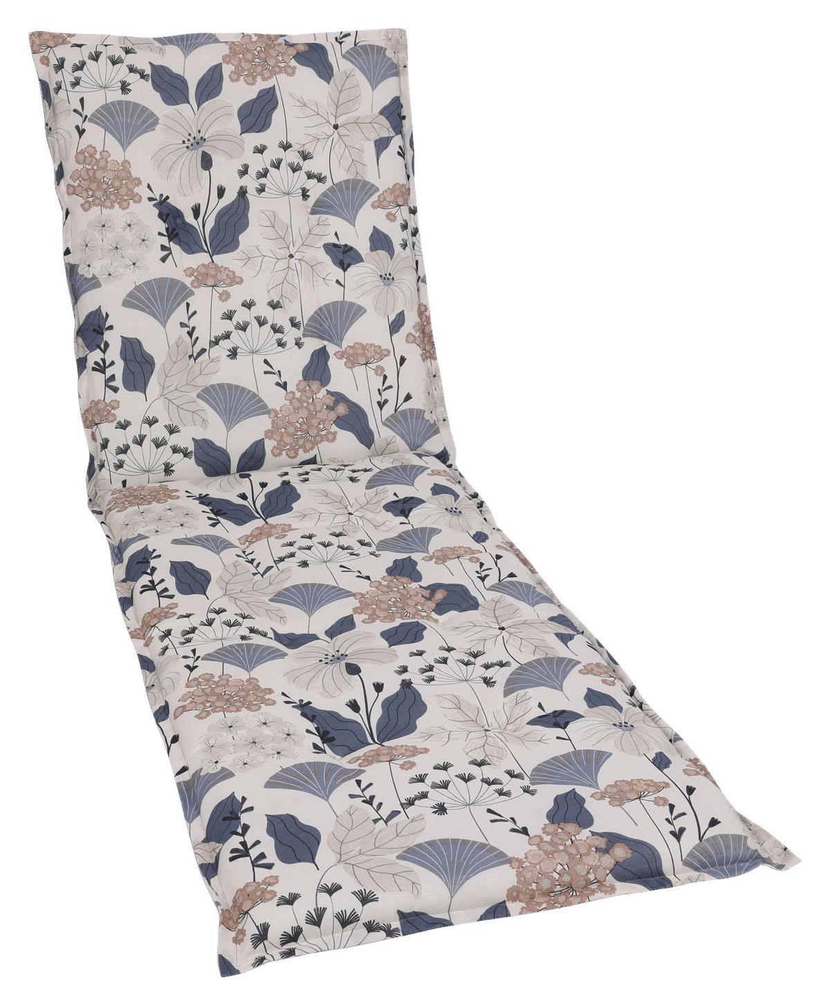 LIEGENAUFLAGE in Beige, Blau Floral  - Blau/Beige, Design, Textil (60/6/190cm)