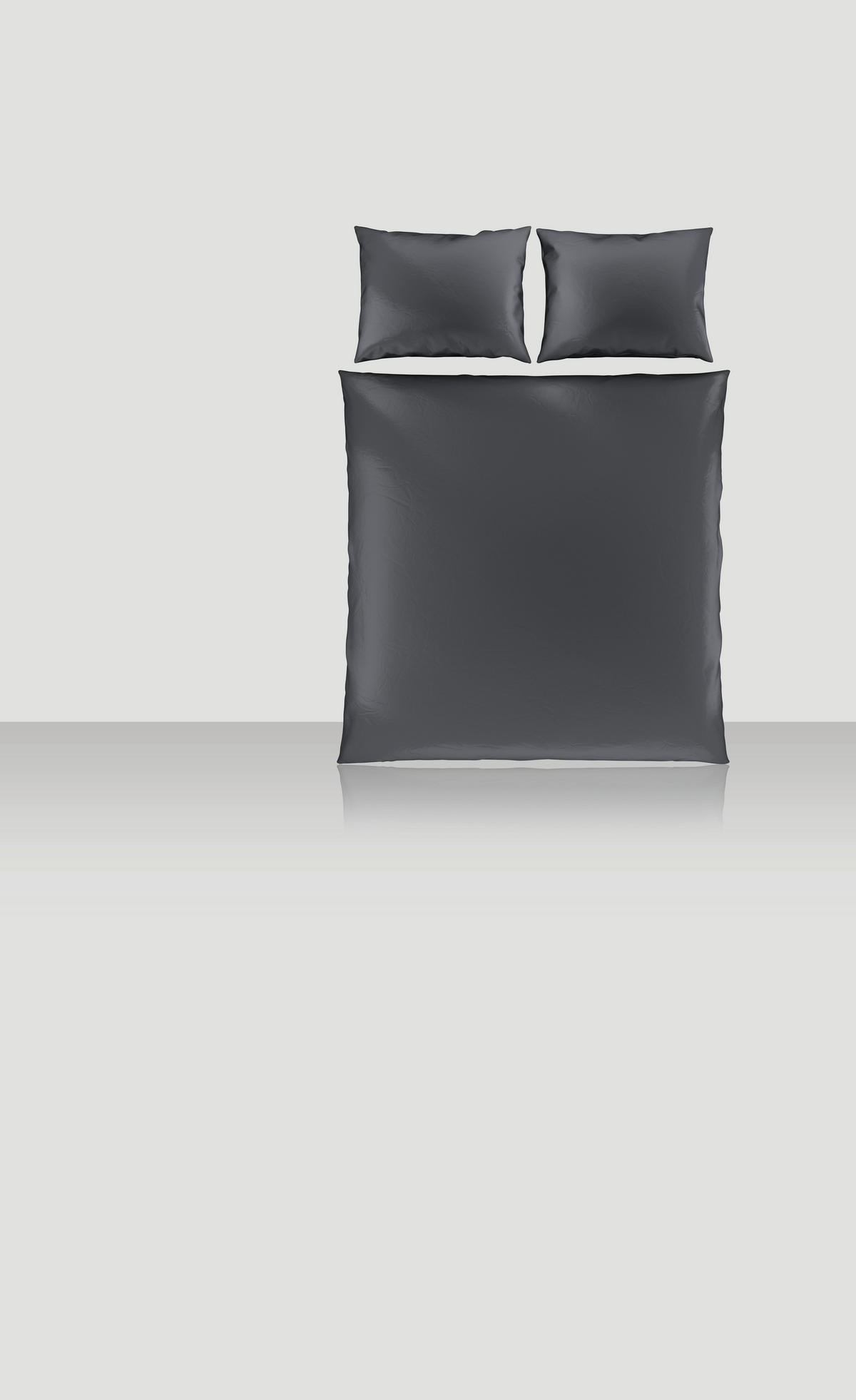 POSTELJINA TANJA 200/200 cm saten antracit  - antracit, Osnovno, tekstil (200/200cm) - Novel