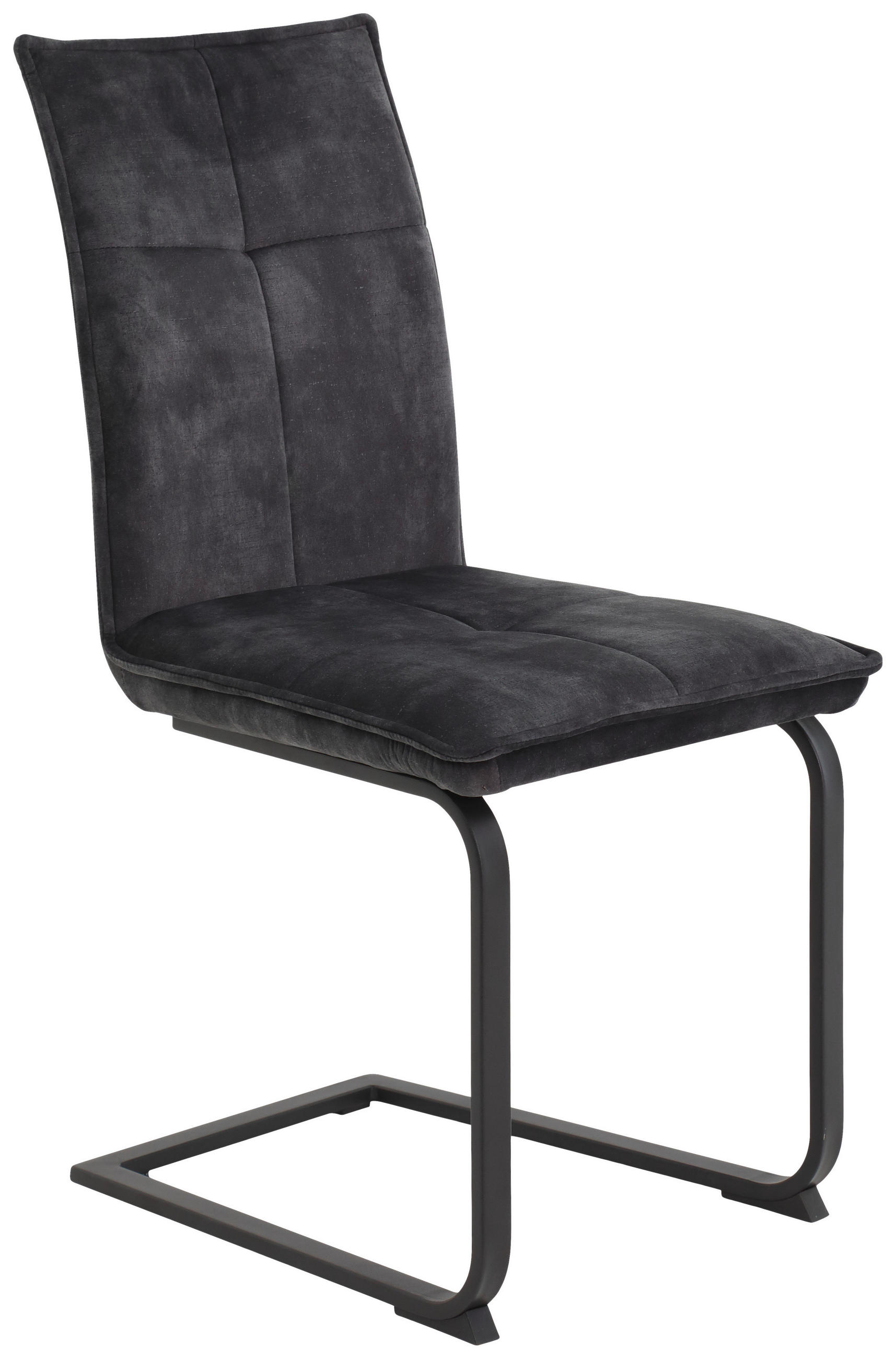 SCHWINGSTUHL   Samt, Velours  - Anthrazit, Design, Textil/Metall (46/93/59cm) - Carryhome