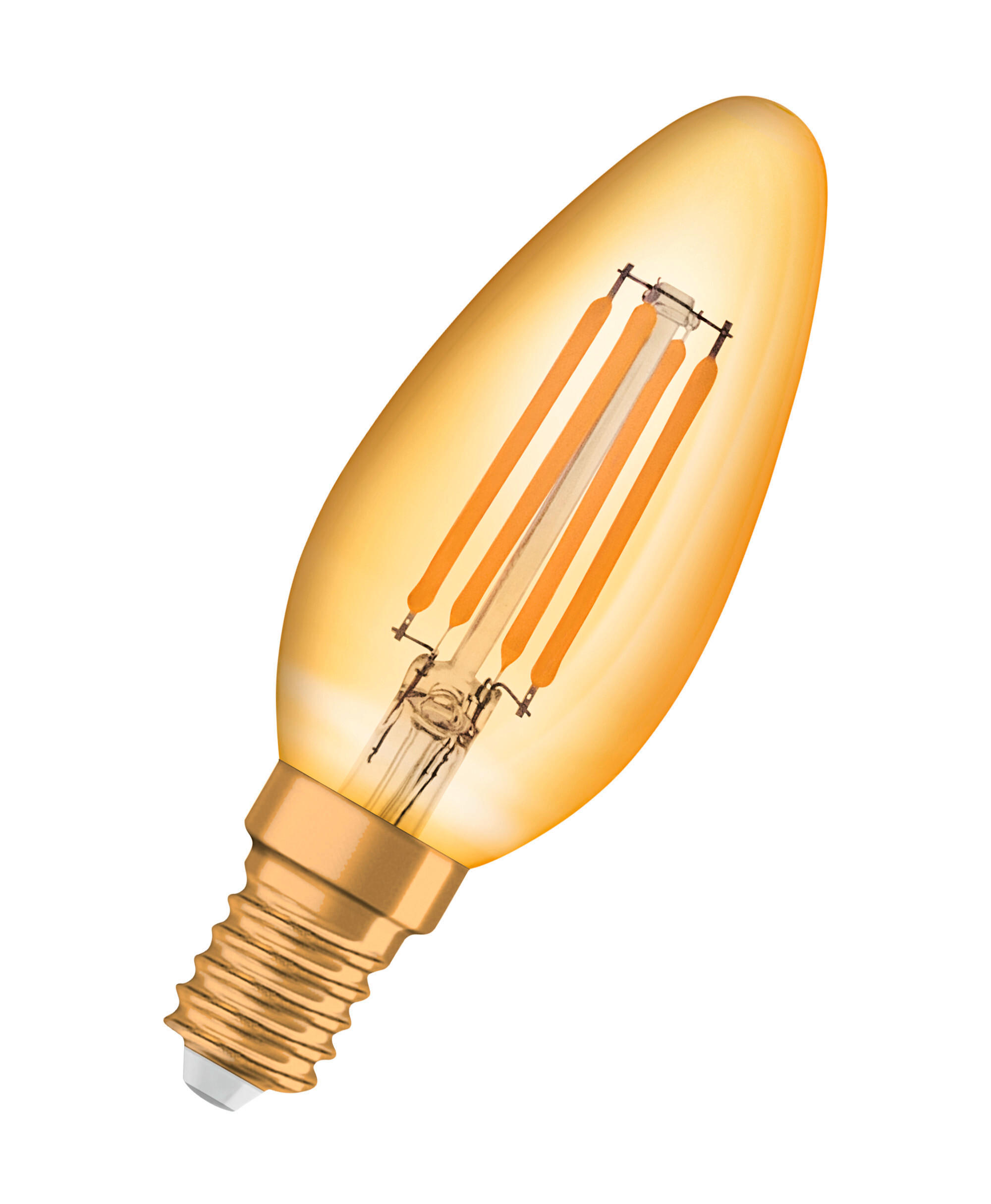 LED-LEUCHTMITTEL   E14 4 W 410 lm 2 Stück  - Goldfarben, Basics, Glas (3,5/10cm) - Osram