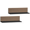 WANDREGAL 60/15,7/17,3 cm  - Eichefarben/Schwarz, Design, Holzwerkstoff (60/15,7/17,3cm) - MID.YOU