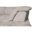 WOHNLANDSCHAFT Creme Struktur  - Creme/Schwarz, KONVENTIONELL, Textil/Metall (188/357/253cm) - Carryhome