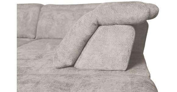 WOHNLANDSCHAFT Creme Struktur  - Creme/Schwarz, KONVENTIONELL, Textil/Metall (188/357/253cm) - Carryhome