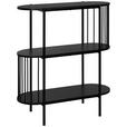 REGAL Schwarz  - Schwarz, Trend, Holzwerkstoff/Metall (80/95/34cm) - Xora