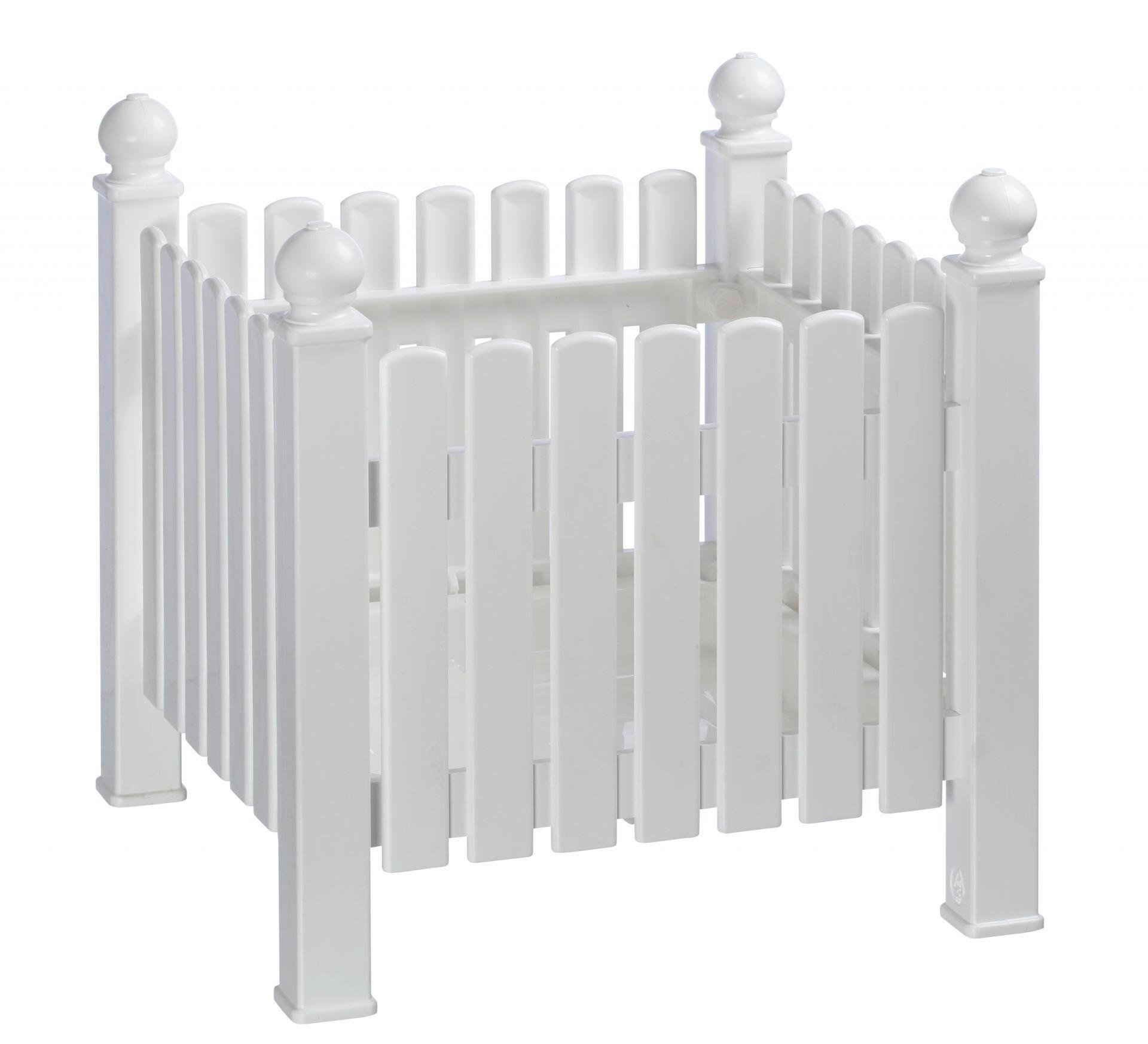 BLUMENKASTEN  - Weiß, Basics, Kunststoff (48/48/48cm) - Modante