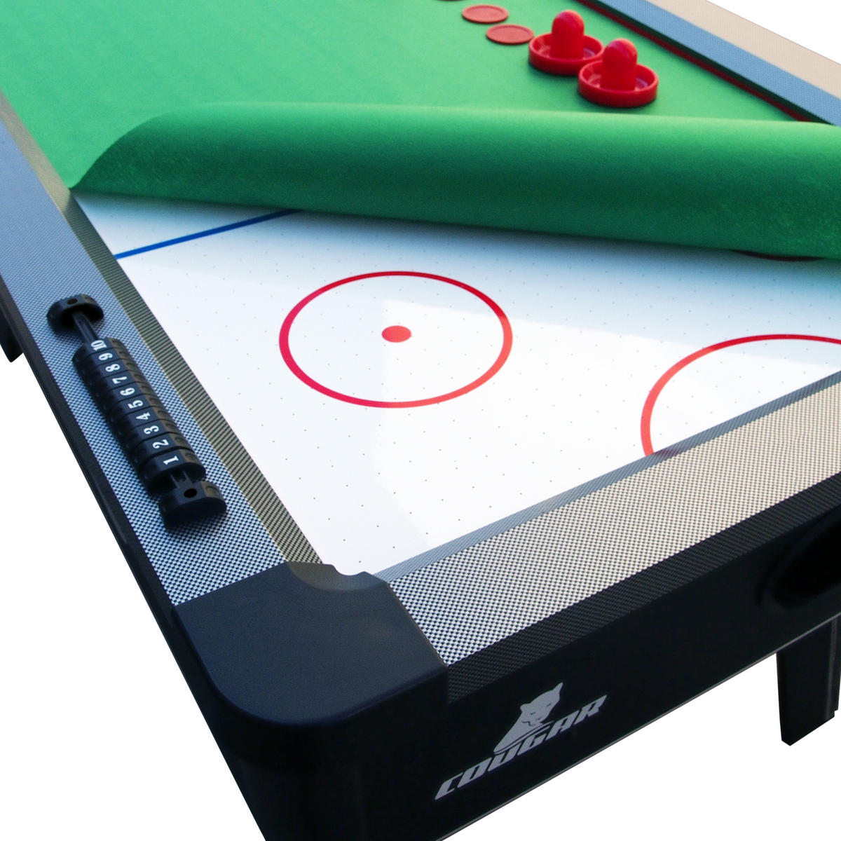 Airhockeytisch Hattrick Hero - Rot/Schwarz, Basics, Holz (97/81/183cm) - Ambia Garden
