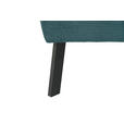 ECKSOFA Türkis Feincord  - Türkis/Schwarz, Design, Textil/Metall (205/280cm) - Xora