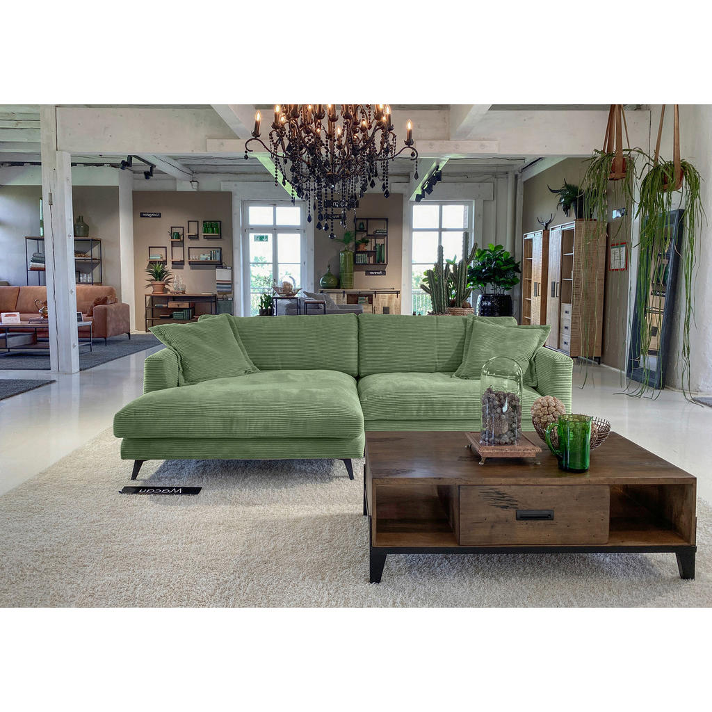 Thumbnail - Landscape Ecksofa, Olivgrün, Textil, 3-Sitzer, Füllung: Polyester, Ottomane links, L-Form, 270x140 cm, Made in EU, seite...