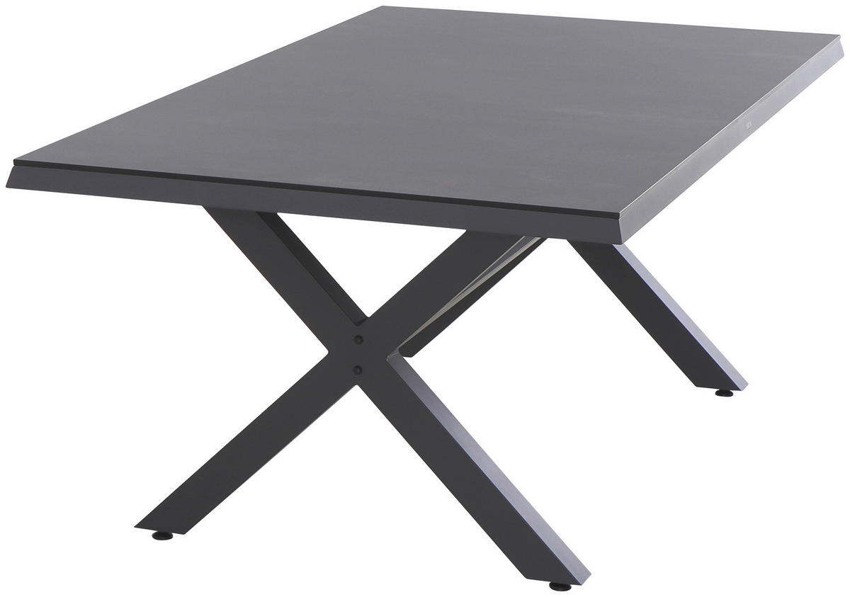 GARTENTISCH 200/100/74 cm Metall rechteckig  - Anthrazit/Titanfarben, Basics, Kunststoff/Metall (200/100/74cm) - Siena Garden