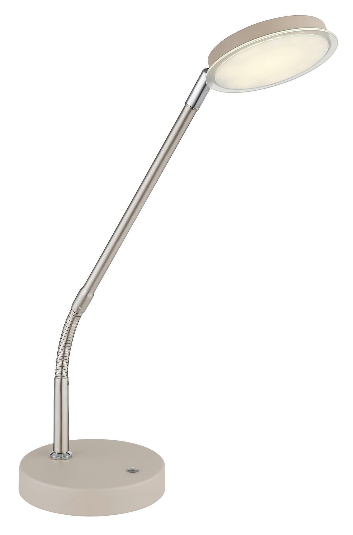LED-TISCHLEUCHTE Silvio 43/13/53,5 cm  - Sandfarben/Klar, Design, Kunststoff/Metall (43/13/53,5cm)