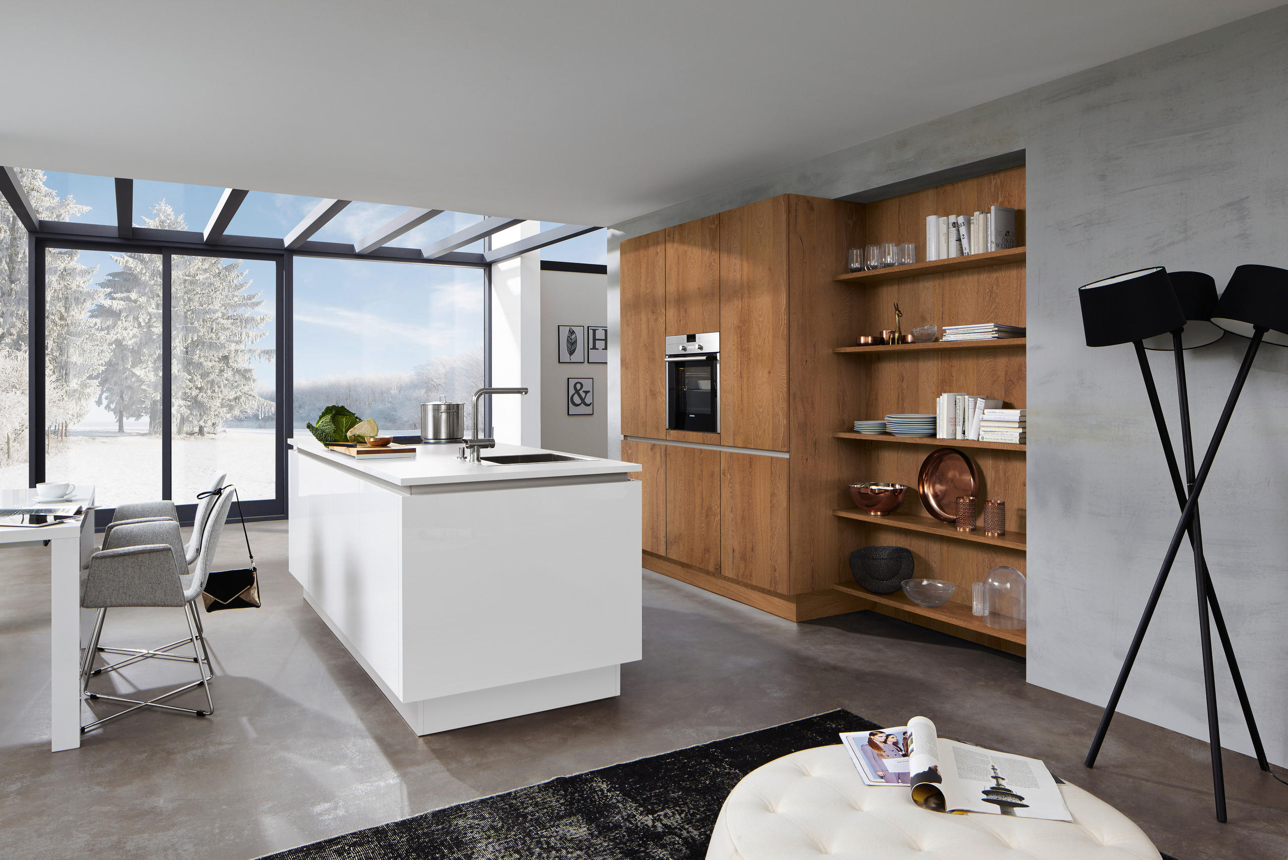 EINBAUKÜCHE LEGNO  - Eichefarben, Natur, Holzwerkstoff - Nolte Küchen