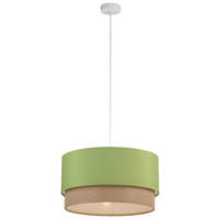 HÄNGELEUCHTE 45/120 cm  - Salbeigrün/Naturfarben, Trend, Kunststoff/Textil (45/120cm) - Collett's Monde