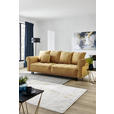 BIGSOFA in Samt Gelb  - Gelb/Schwarz, Design, Holz/Textil (248/96/95cm) - Carryhome