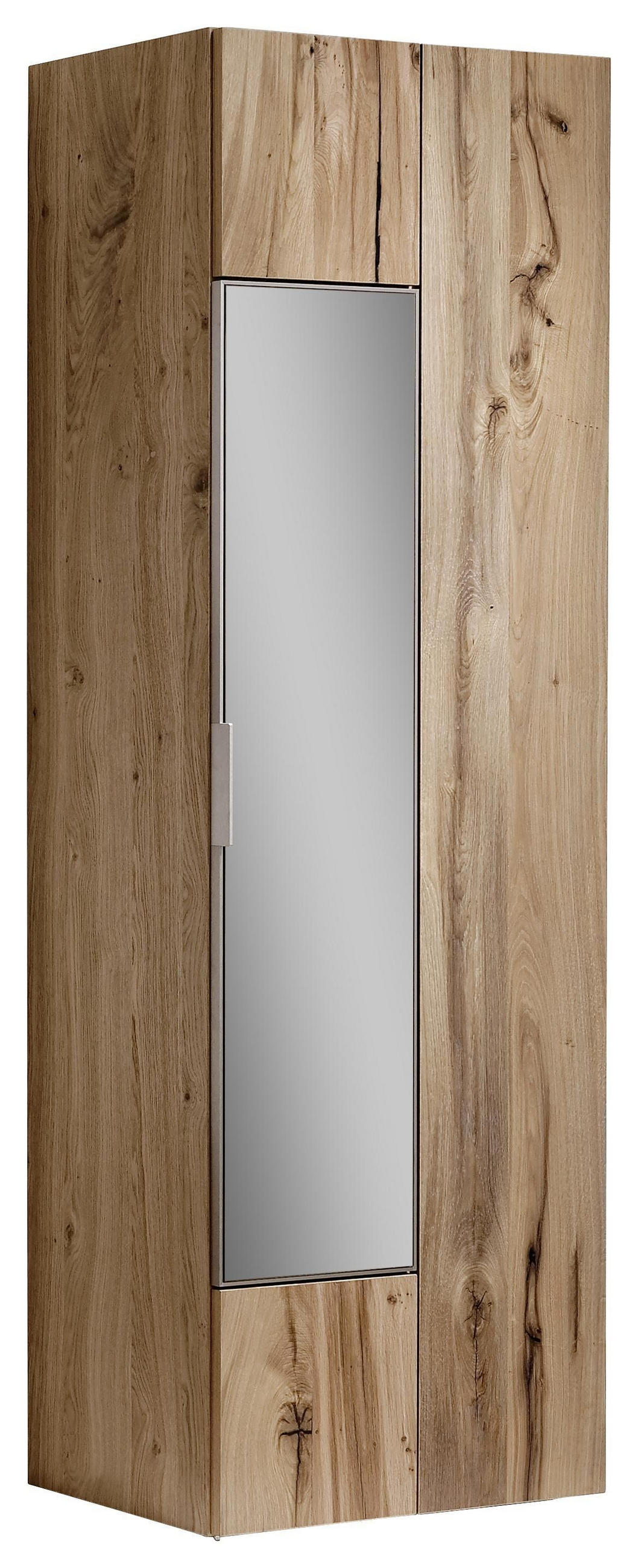 GARDEROBENSCHRANK 64/194/42,5 cm  - Eichefarben/Silberfarben, Natur, Glas/Holz (64/194/42,5cm) - Voglauer