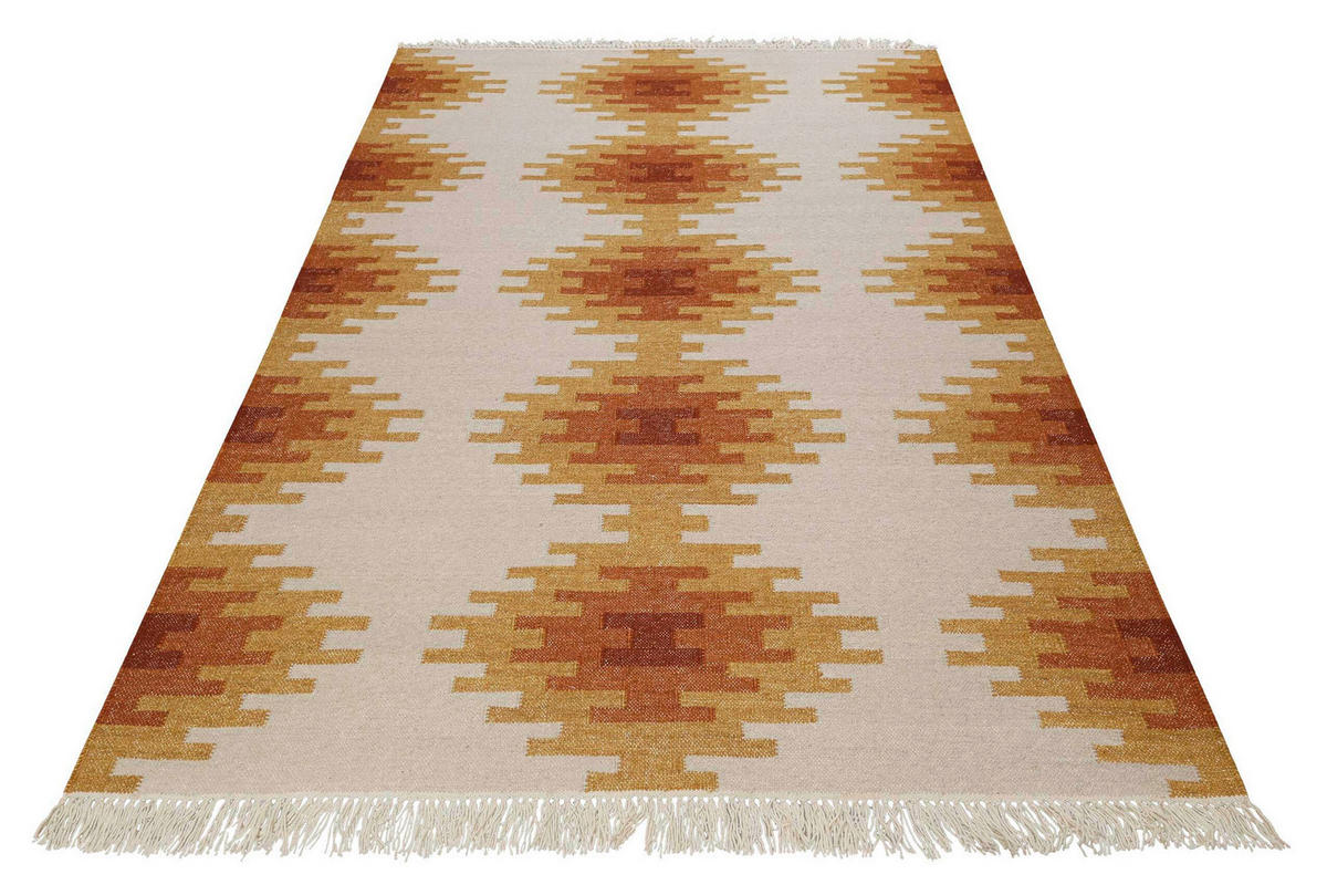 HANDWEBTEPPICH 160/230 cm Belle Braun, Creme, Beige  - Beige/Creme, KONVENTIONELL, Textil (160/230cm)