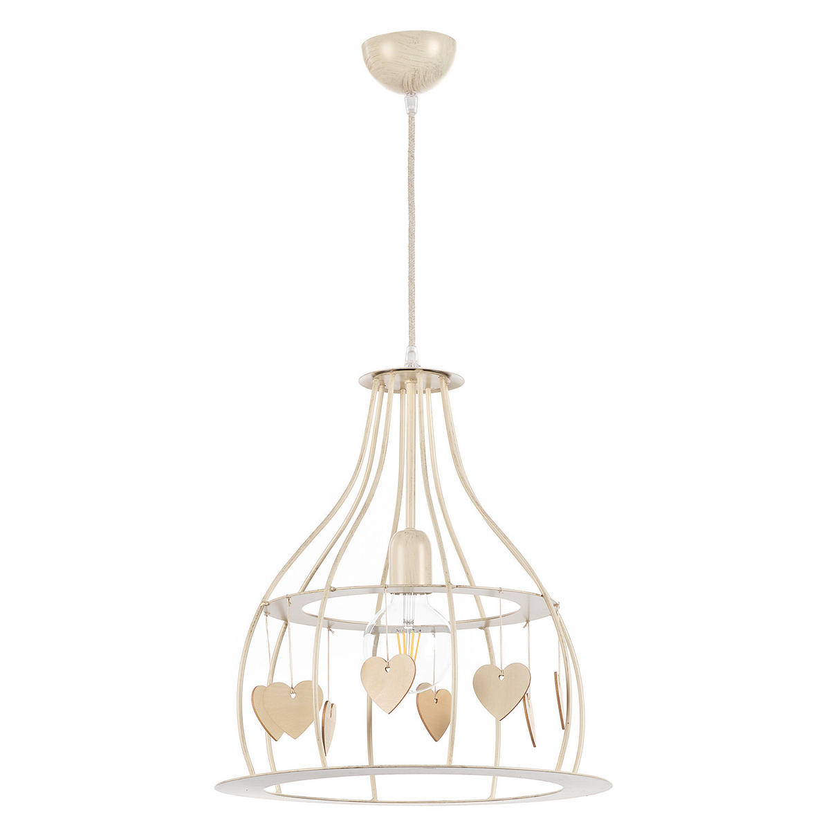 SVJETILJKA VISEĆA  40/110 cm       - bijela/boje bagrema, Konvencionalno, drvo/metal (40/110cm)