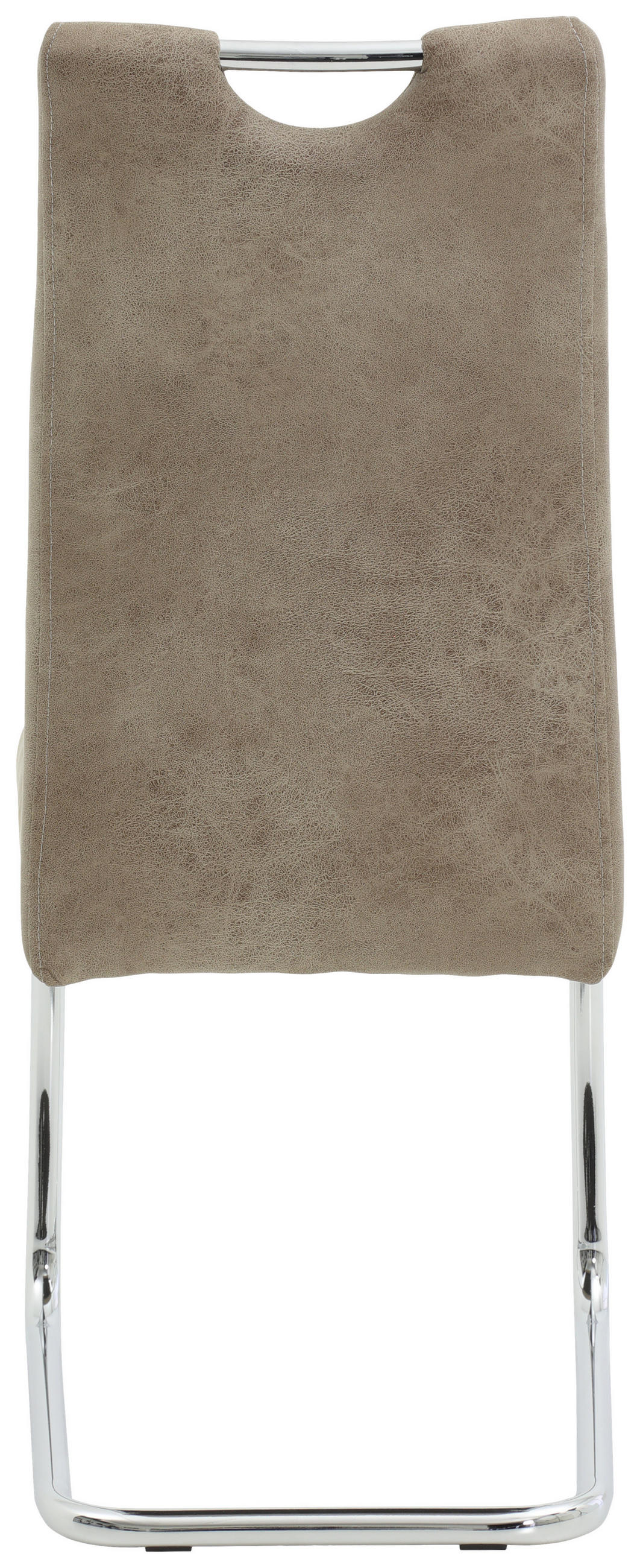 SCHWINGSTUHL  in Mikrofaser  - Chromfarben/Beige, KONVENTIONELL, Textil/Metall (43/98/59cm) - Carryhome