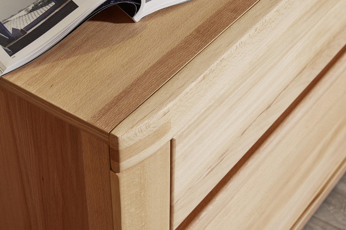 LOWBOARD  in 194/58/50 cm  - Kernbuche/Grau, KONVENTIONELL, Holz/Holzwerkstoff (194/58/50cm) - Voleo