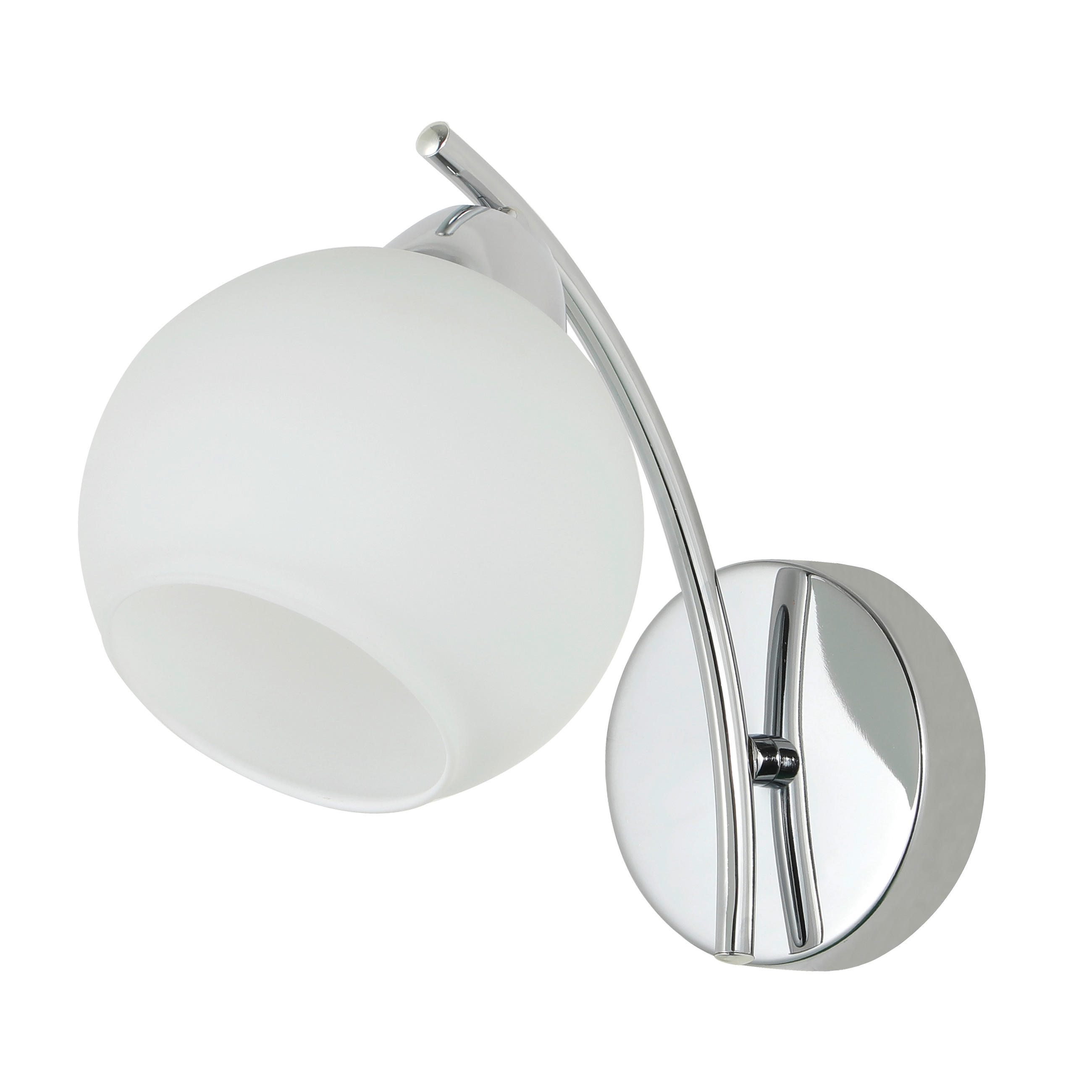 VÄGGLAMPA 22/13/21 cm   - vit/kromfärg, Klassisk, metall (22/13/21cm)