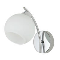 WANDLEUCHTE 22/13/21 cm   - Chromfarben/Weiß, KONVENTIONELL, Metall (22/13/21cm)