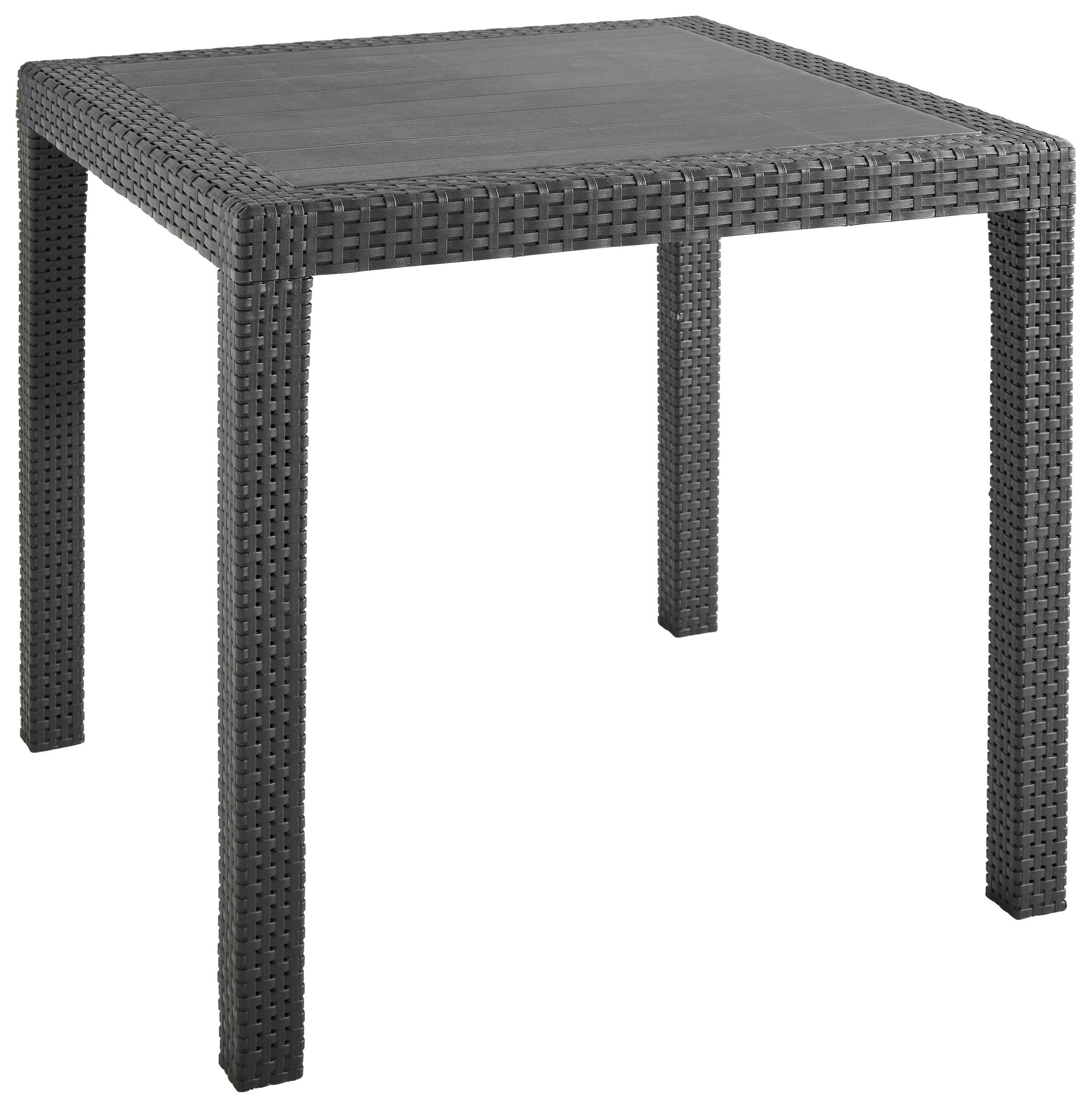 GARTENTISCH 79/79/72 cm Kunststoff quadratisch  - Anthrazit, KONVENTIONELL, Kunststoff (79/79/72cm)