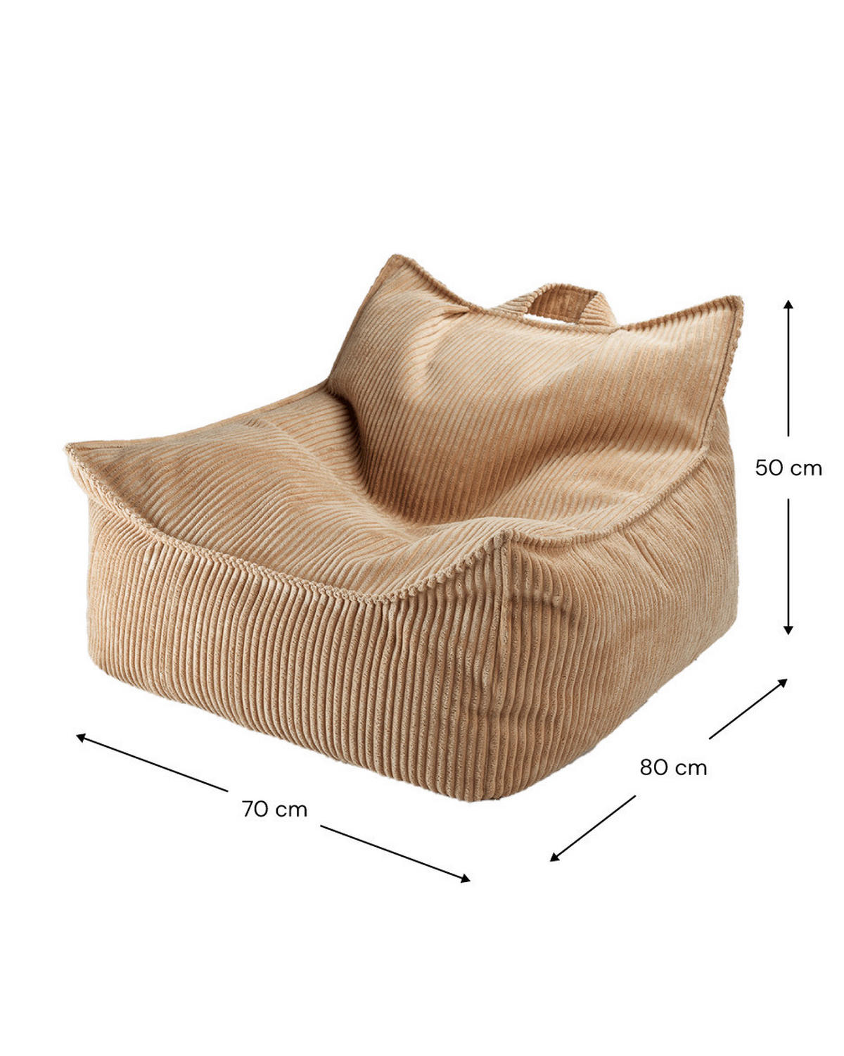 SITZSACK  - Braun, Basics (80/70/50cm)