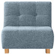 SCHLAFSESSEL  in Flachgewebe Hellblau  - Naturfarben/Hellblau, Design, Holz/Textil (85/92/102cm) - Novel