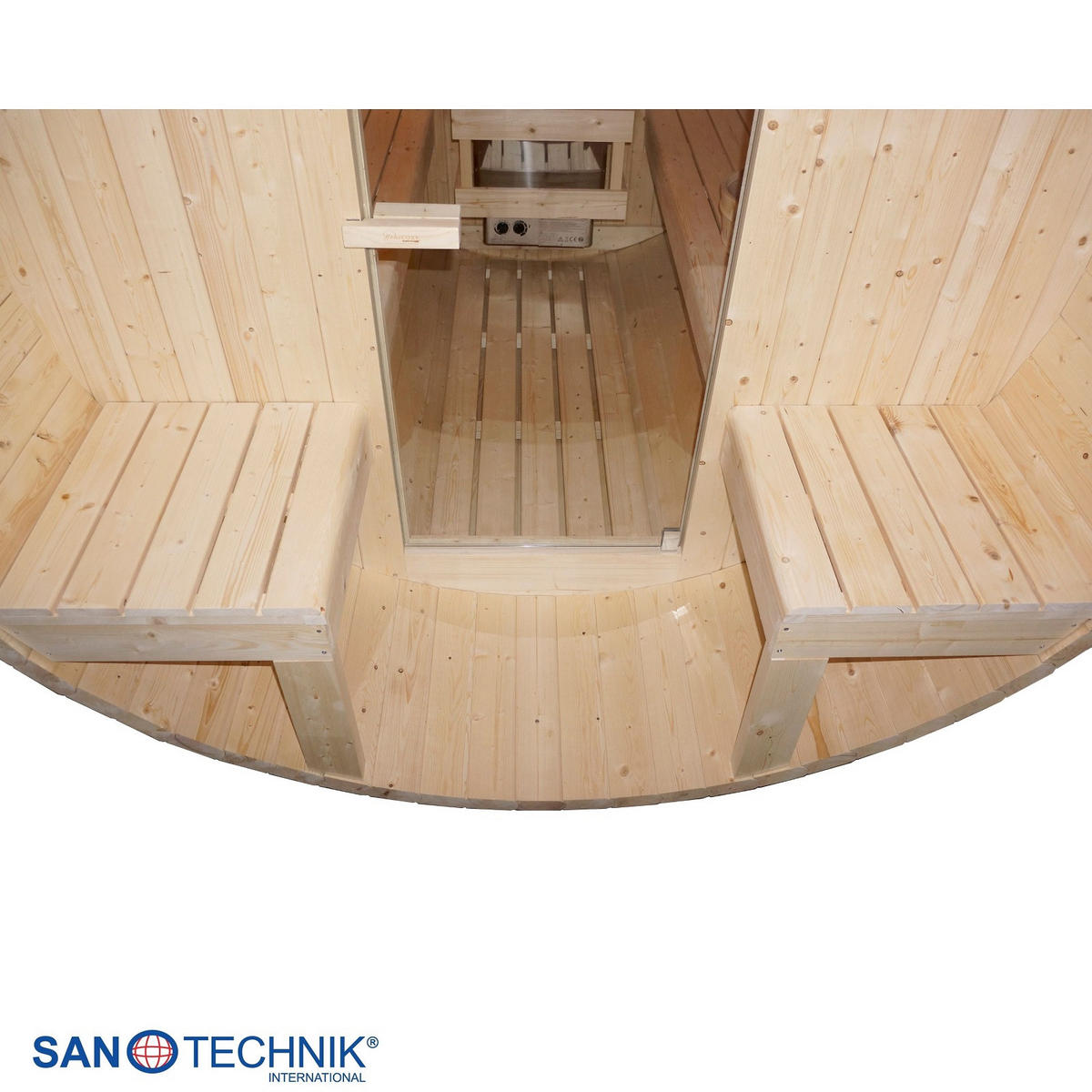 SUDOVÁ SAUNA - farba smreka, Konventionell, drevo/sklo (194,8/220/191,5cm) - Sanotechnik