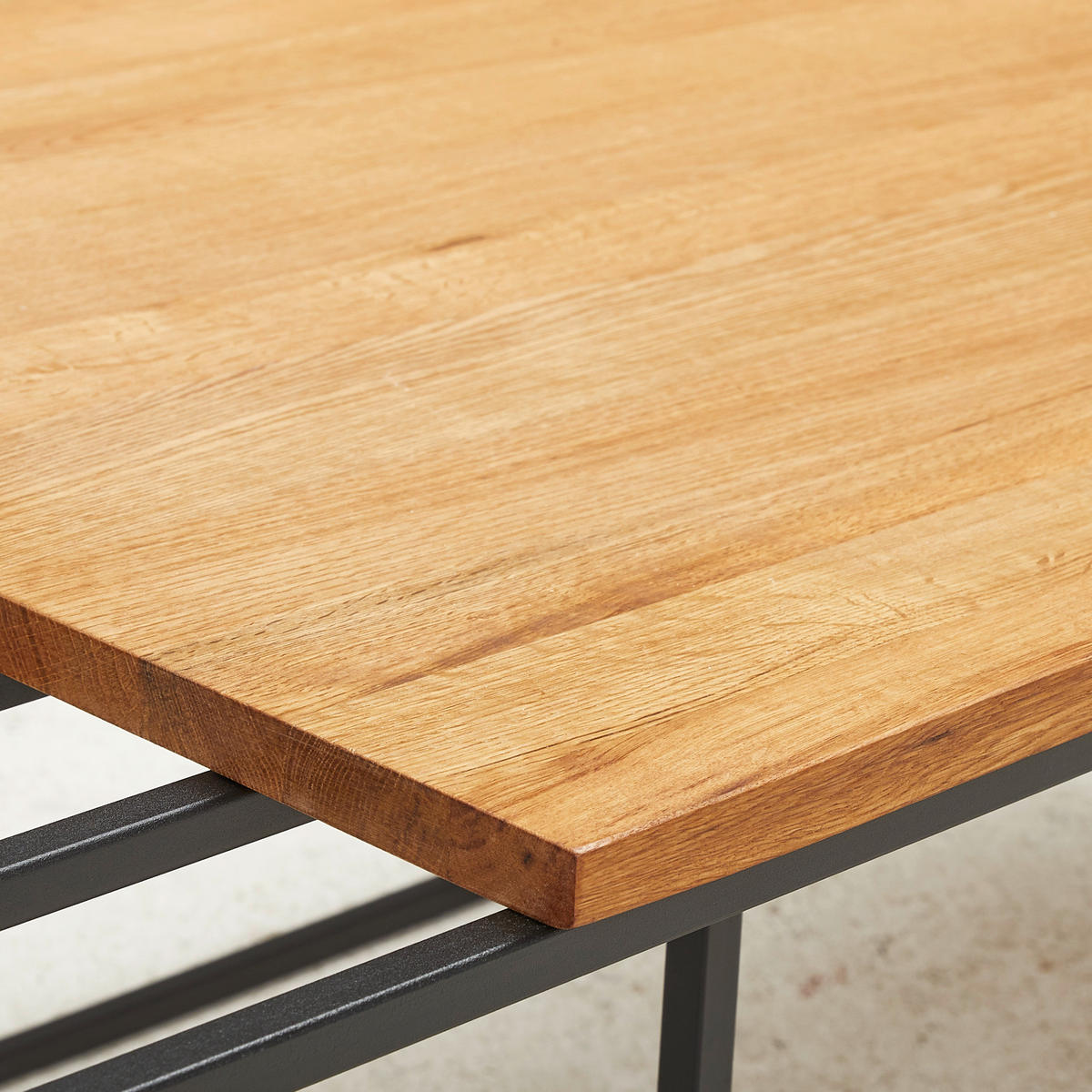 COUCHTISCH Eiche massiv Klarglas rechteckig Schwarz, Eichefarben  - Eichefarben/Schwarz, MODERN, Glas/Holz (120/40/60cm) - MID.YOU
