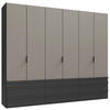 FALTTÜRENSCHRANK  in Grau, Sahara, Graphitfarben  - Schwarz/Graphitfarben, Design, Holzwerkstoff (300/236/58cm) - Boxxx