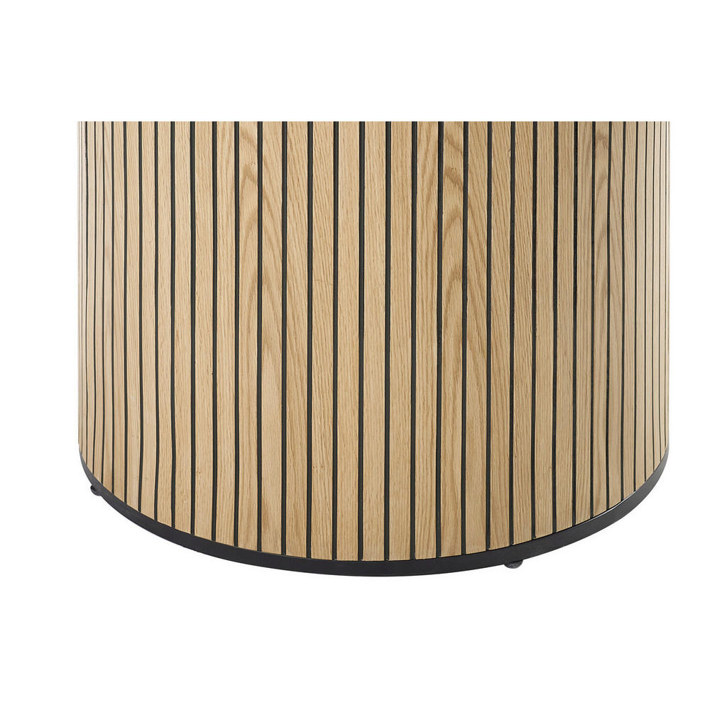 Thumbnail - Livetastic Esstisch, Natur, Schwarz, Holz, Metall, Holzwerkstoff, Eiche, furniert, rund, Säule, 100x75x100 cm, in versch...