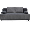 SCHLAFSOFA Velours Grau  - Schwarz/Grau, Design, Kunststoff/Textil (197/90/83cm) - MID.YOU