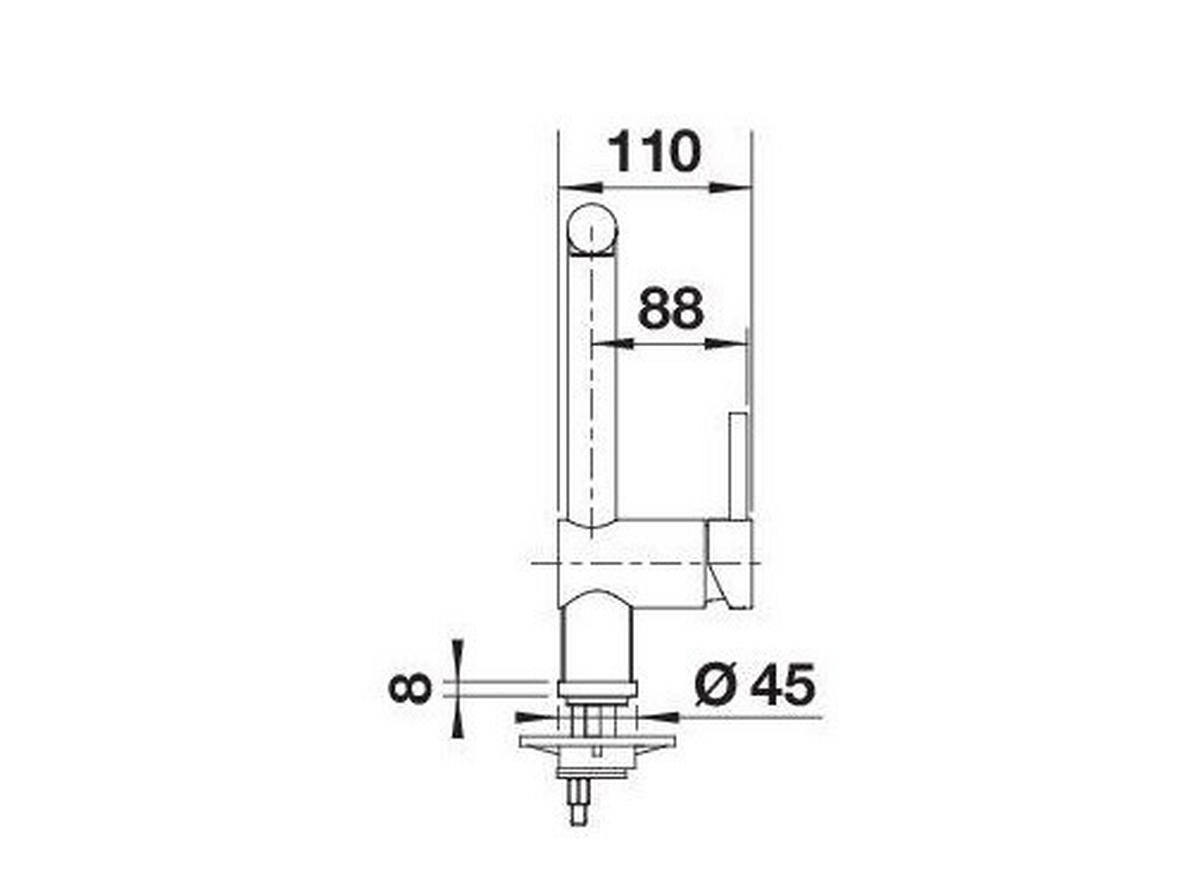 KÜCHENARMATUR 518814  - Grau, Basics, Metall (10,9/28,4/26,3cm) - Blanco