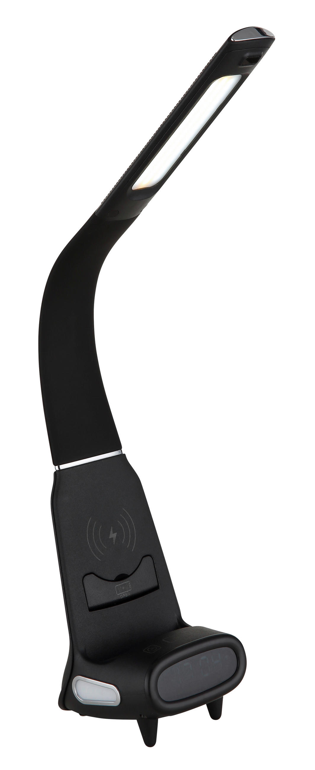 LED-TISCHLEUCHTE 25/10/50 cm   - Chromfarben/Schwarz, Design, Kunststoff (25/10/50cm) - Globo