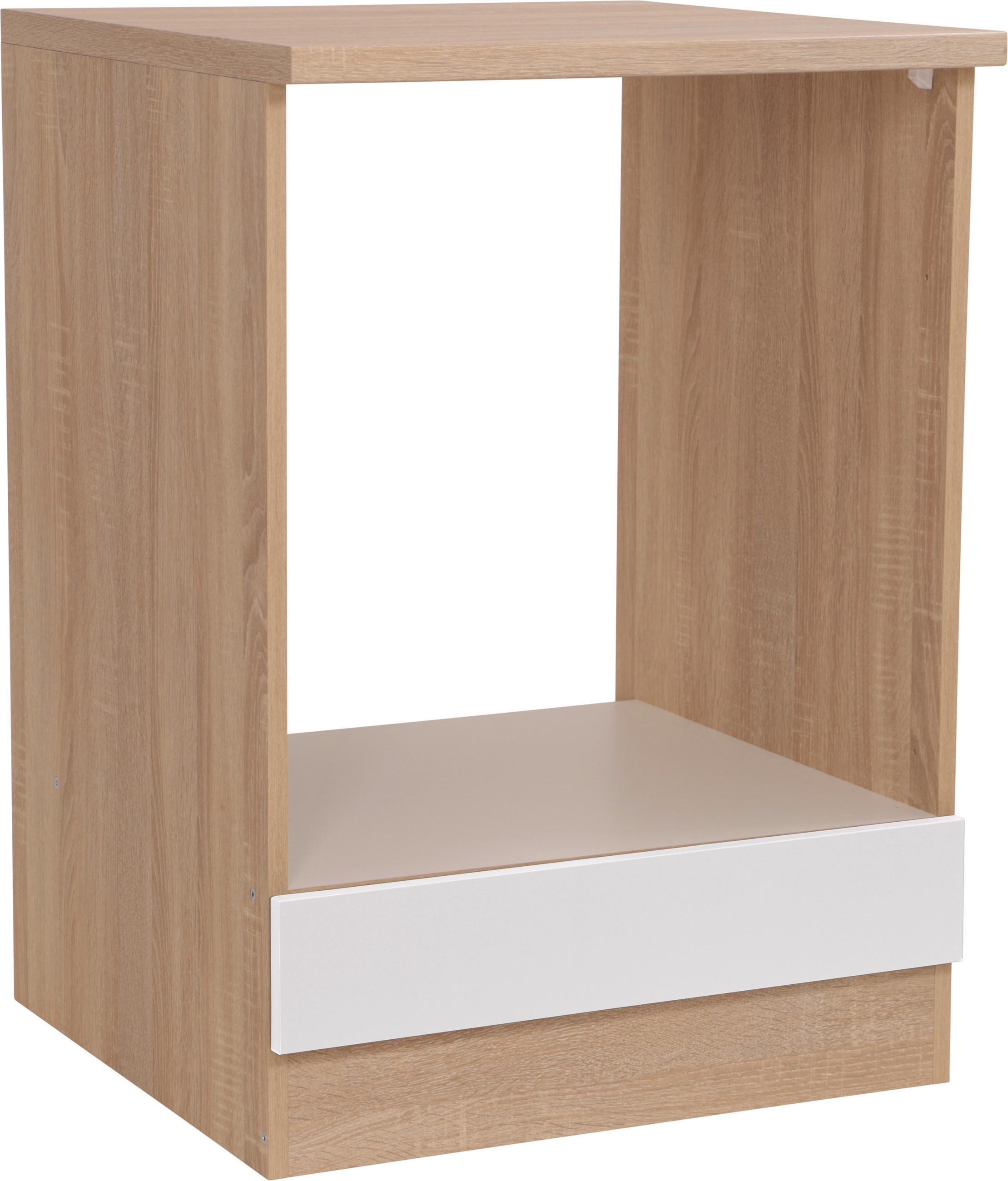 HERDUMBAUSCHRANK 60/84,8/60 cm  in Weiß, Eichefarben  - Eichefarben/Weiß, Basics, Holzwerkstoff (60/84,8/60cm) - Respekta