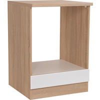 HERDUMBAUSCHRANK 60/84,8/60 cm  in Weiß, Eichefarben  - Eichefarben/Weiß, Basics, Holzwerkstoff (60/84,8/60cm) - Respekta