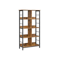 BÜCHERWAND  80/149/33 cm Braun, Schwarz  - Schwarz/Braun, Basics, Holzwerkstoff/Metall (80/149/33cm) - Boxxx