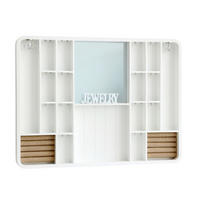SCHMUCKSCHRANK - Hellbraun/Weiß, Basics, Glas/Holz (60/45/4cm)