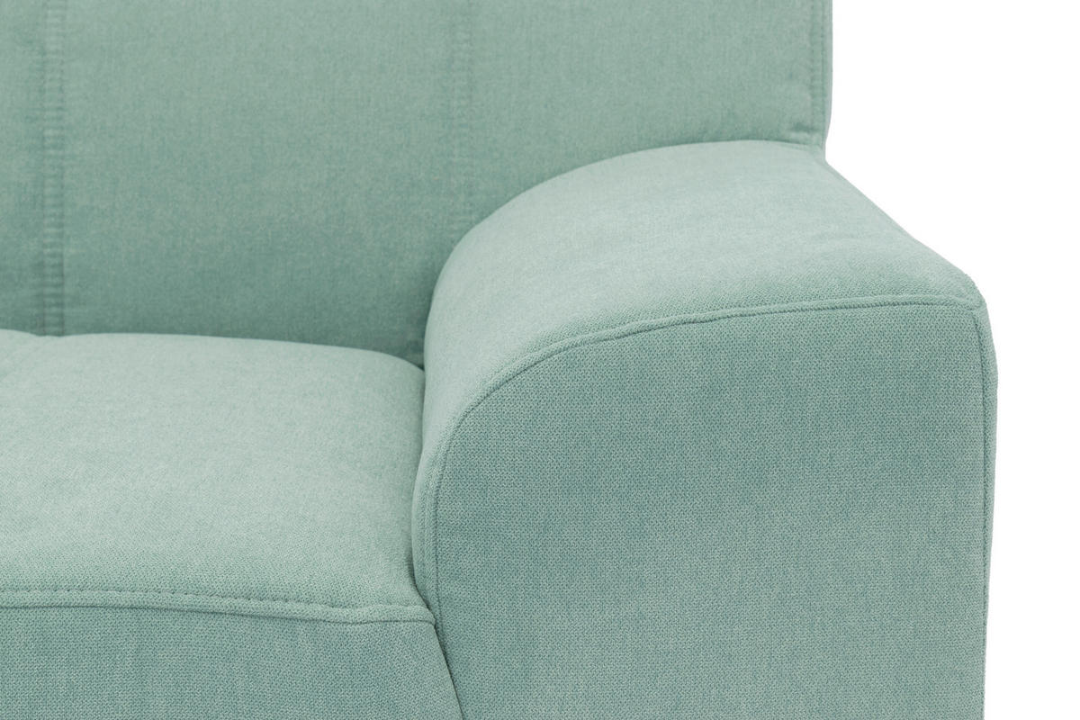 ECKSOFA CAPRI Mintgrün Mikrofaser  - Chromfarben/Mintgrün, KONVENTIONELL, Textil/Metall (152/239cm) - MID.YOU