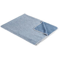 PLAID LEELA 140/200 cm  - Blau, Basics, Textil (140/200cm) - Bio:Vio