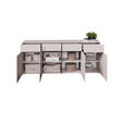 SIDEBOARD  200/79,6/39,8 cm 4 Schublade(n)  - Kaschmir/Schwarz, Design, Holzwerkstoff/Kunststoff (200/79,6/39,8cm) - Xora