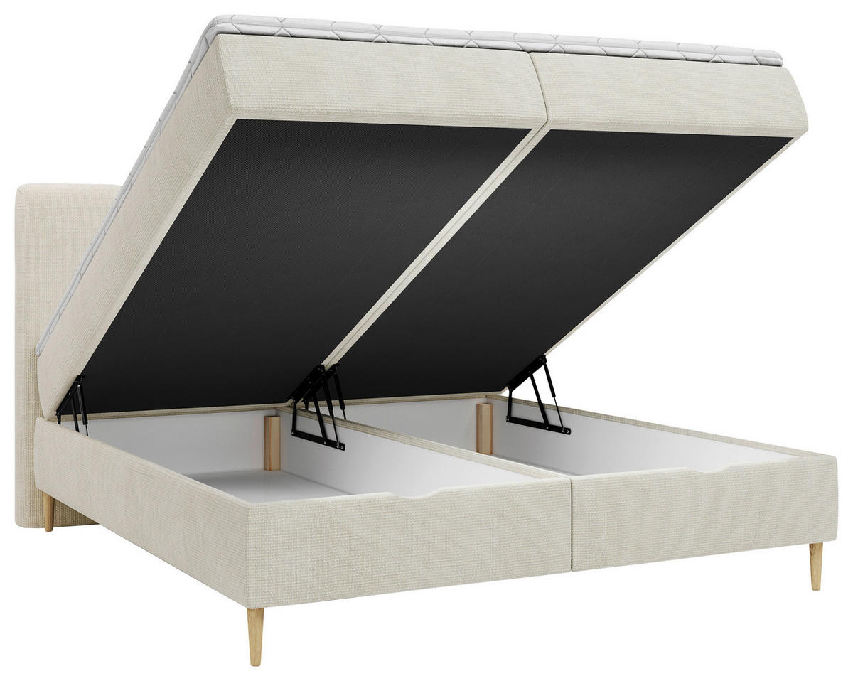 BOXBETT 180/200 cm  in Beige  - Beige/Buchefarben, MODERN, Holz/Holzwerkstoff (180/200cm) - MID.YOU