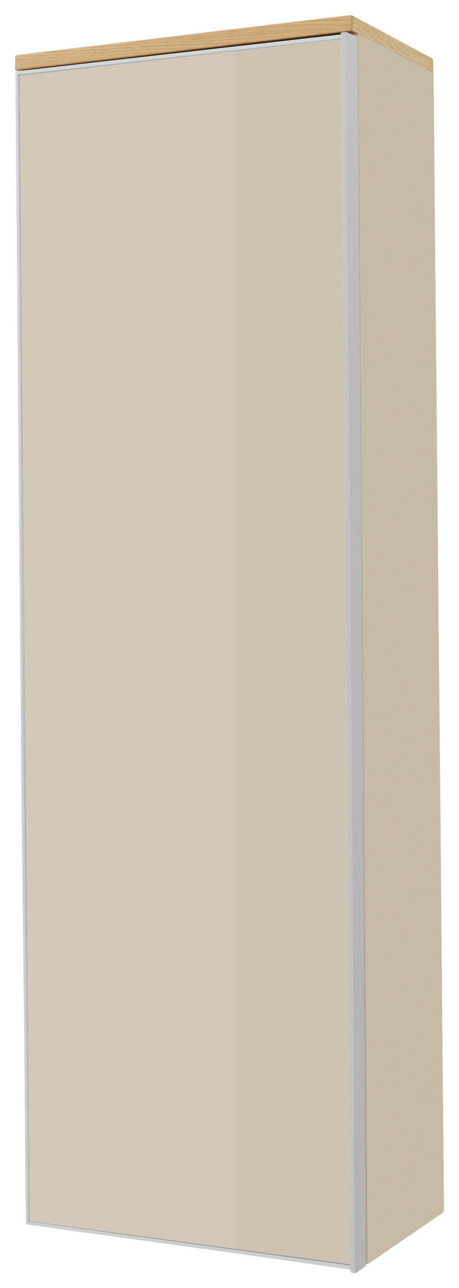 GARDEROBENSCHRANK  in 54/170/31 cm  - Eichefarben/Silberfarben, Design, Glas/Holz (54/170/31cm)