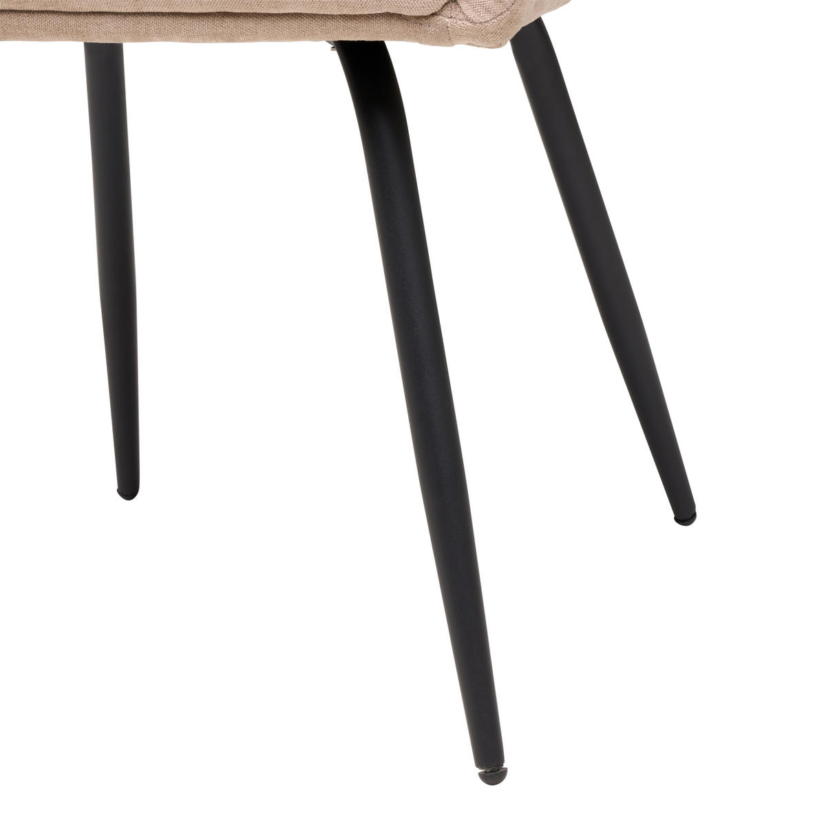 ARMLEHNSTUHL   Chenille  - Beige/Schwarz, Basics, Textil/Metall (60/86/55cm) - Livetastic