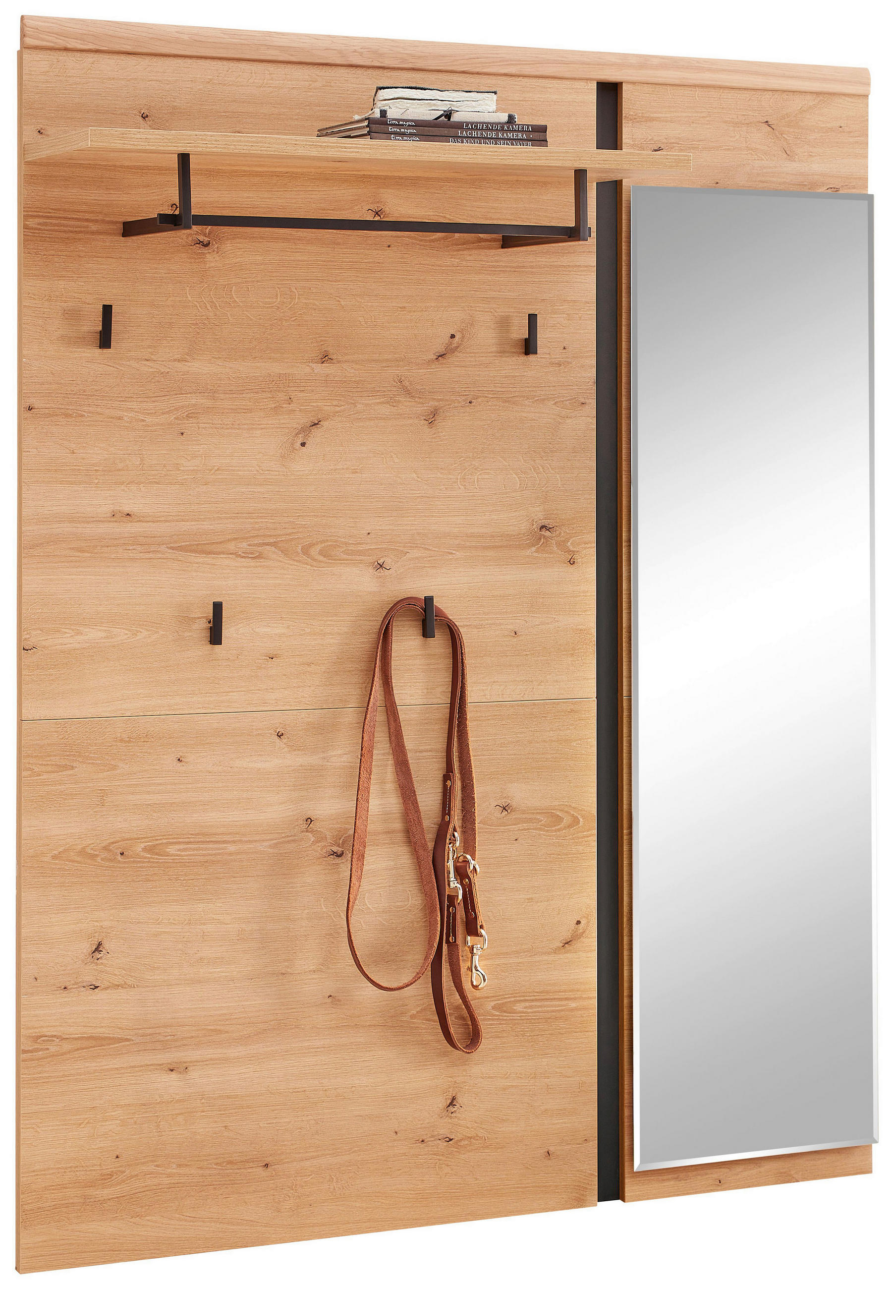 GARDEROBNI PANEL - barve hrasta, Natur, steklo/leseni material (120/154/32cm) - Linea Natura