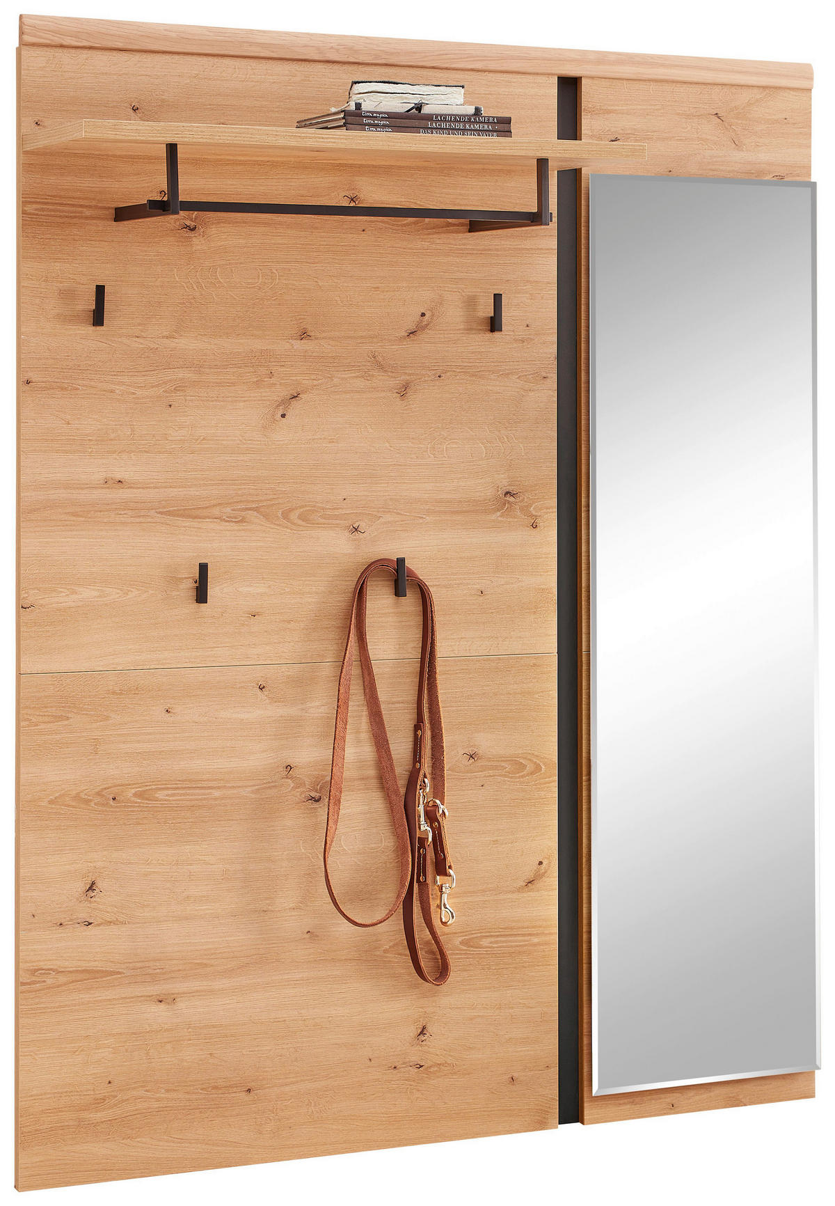 GARDEROBENPANEEL  in 120/154/32 cm  - Eichefarben, Natur, Glas/Holzwerkstoff (120/154/32cm) - Linea Natura