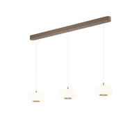 LED-HÄNGELEUCHTE Sapo 130/5,5 / 20/210 cm   - Cappuccino, Design, Glas/Metall (130/5,5 / 20/210cm) - Helestra